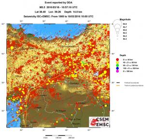 regional historical seismicity