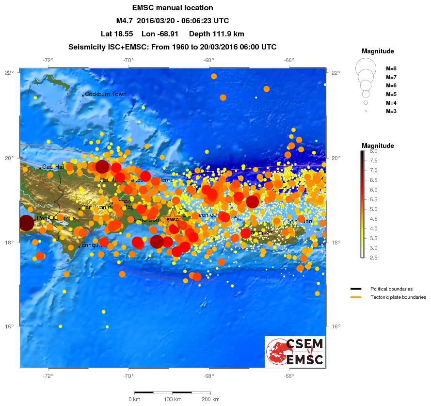 regional magnitude historical seismicity