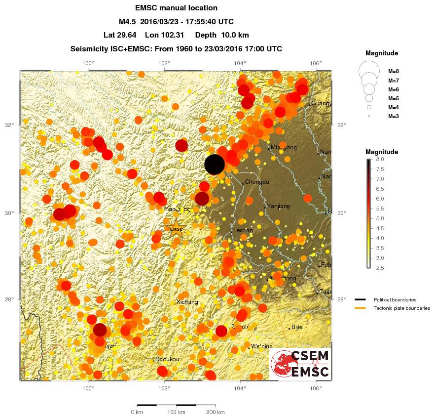 regional magnitude historical seismicity