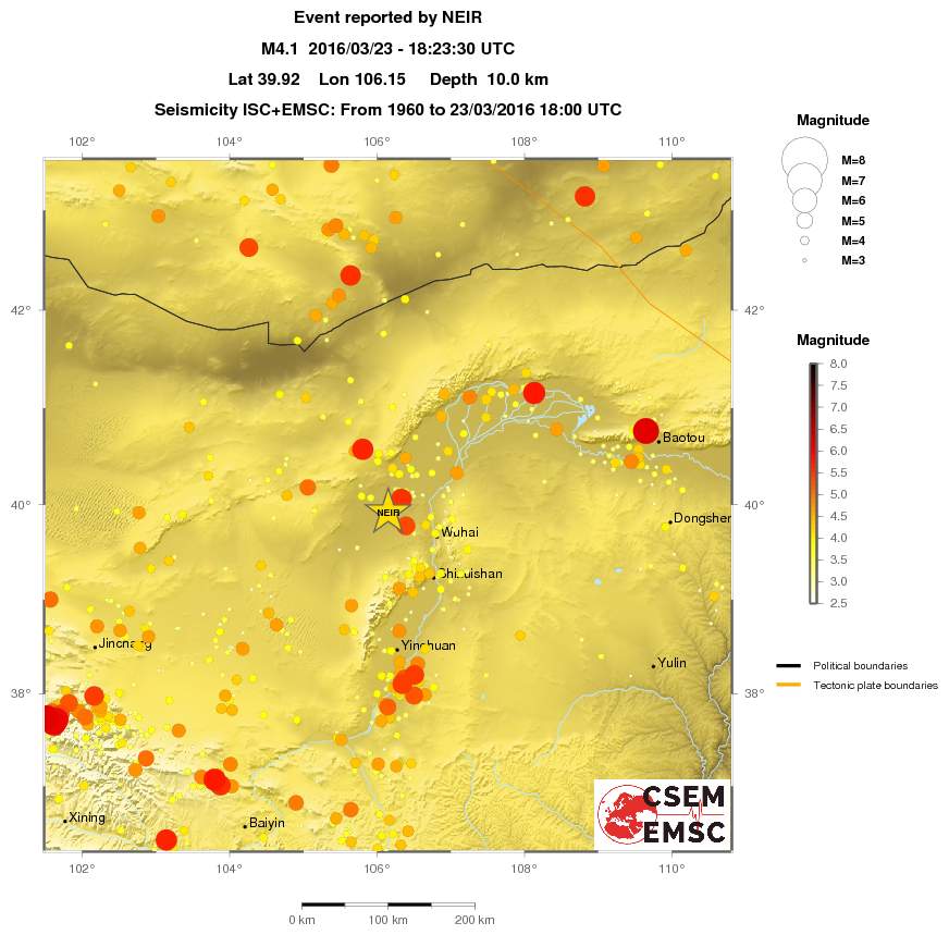 regional magnitude historical seismicity