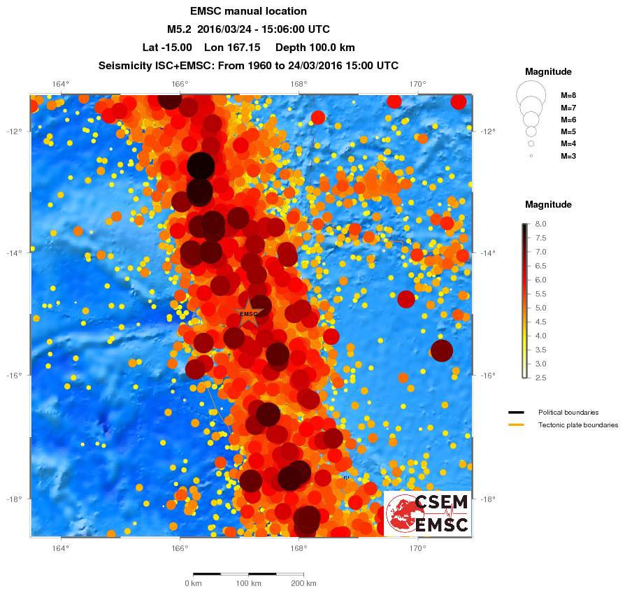 regional magnitude historical seismicity