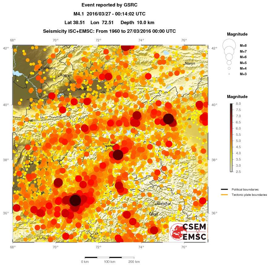 regional magnitude historical seismicity