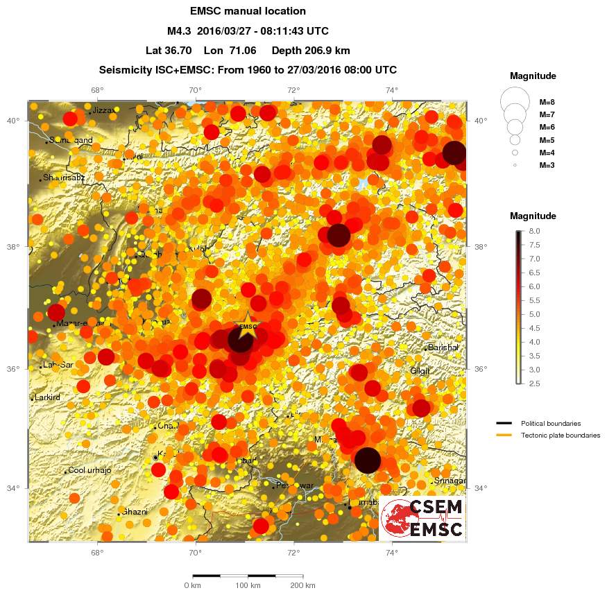 regional magnitude historical seismicity