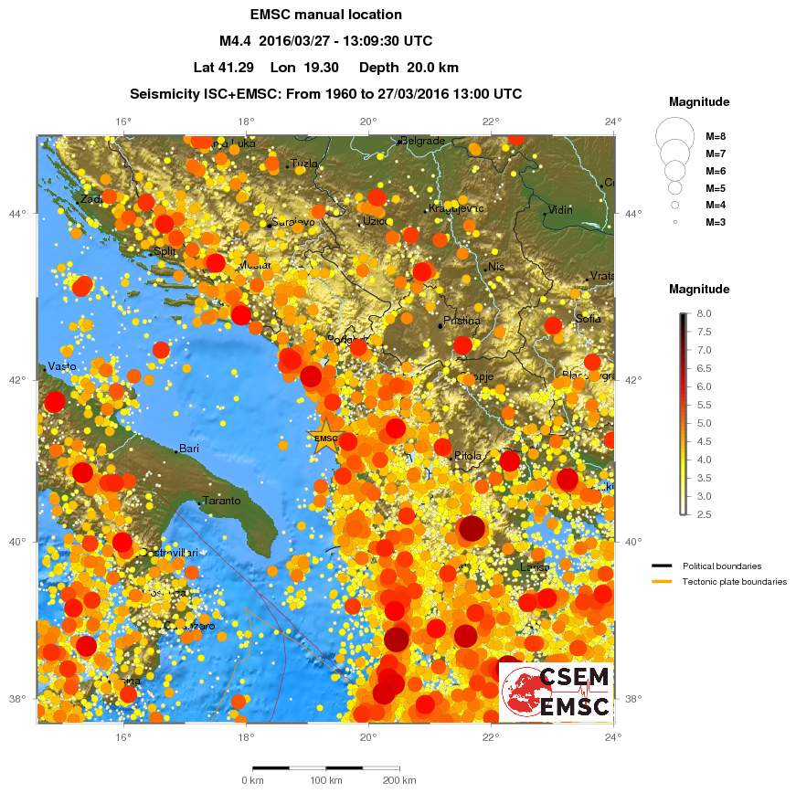 regional magnitude historical seismicity