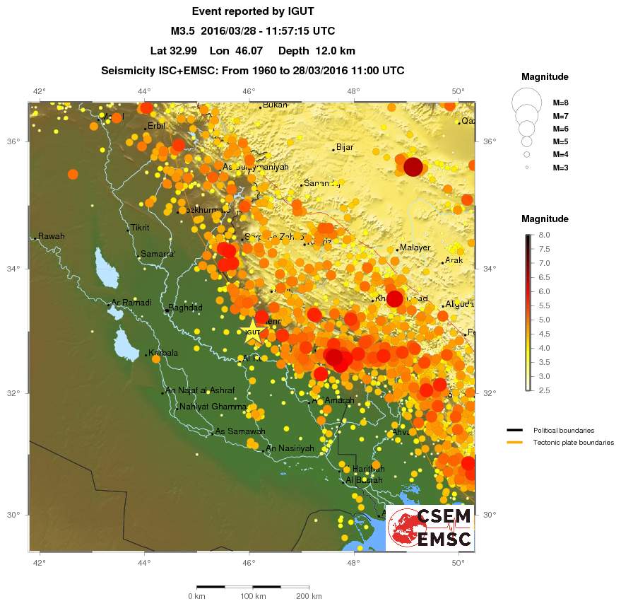 regional magnitude historical seismicity