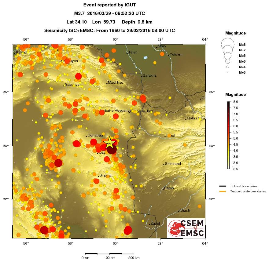 regional magnitude historical seismicity