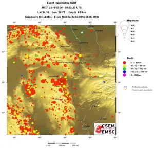 regional historical seismicity