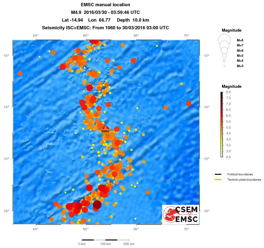 regional magnitude historical seismicity