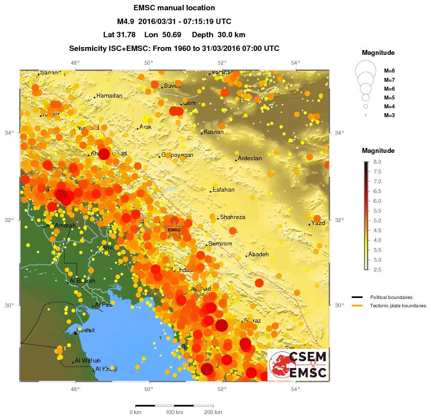 regional magnitude historical seismicity