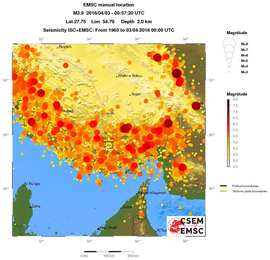 regional magnitude historical seismicity