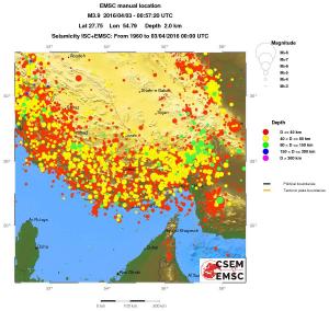 regional historical seismicity