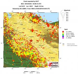 regional historical seismicity