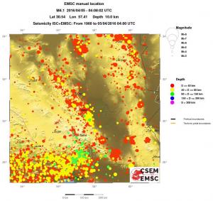 regional historical seismicity