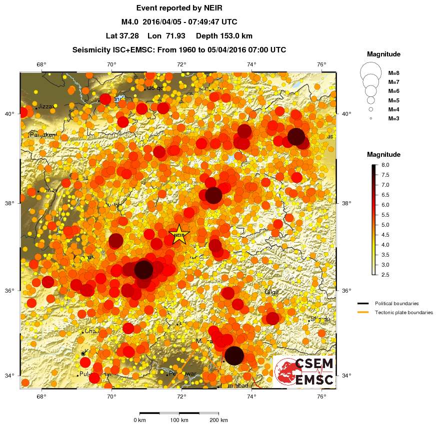 regional magnitude historical seismicity
