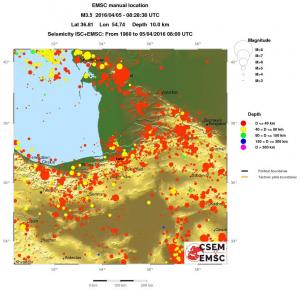 regional historical seismicity