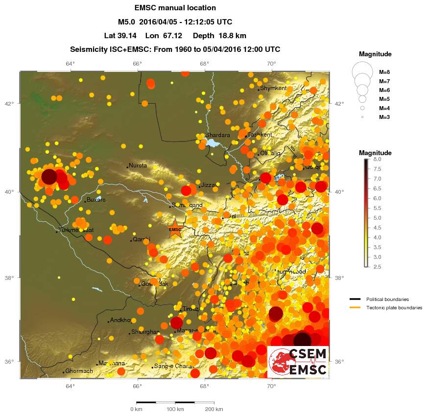 regional magnitude historical seismicity