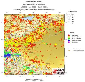 regional historical seismicity
