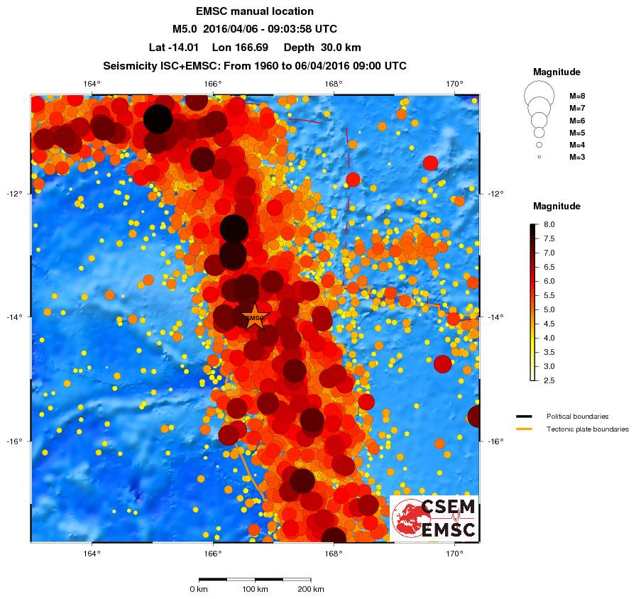 regional magnitude historical seismicity