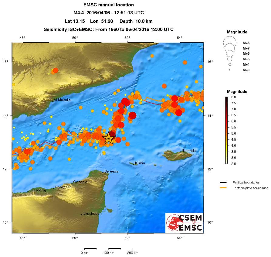 regional magnitude historical seismicity