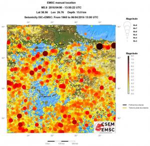 regional magnitude historical seismicity