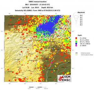regional historical seismicity