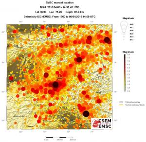 regional magnitude historical seismicity