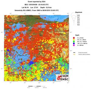 regional historical seismicity