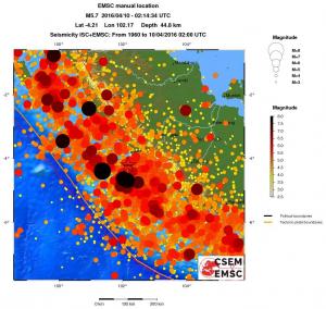 regional magnitude historical seismicity