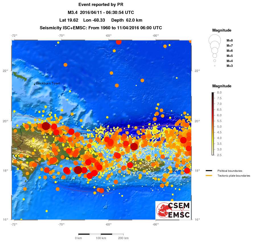 regional magnitude historical seismicity