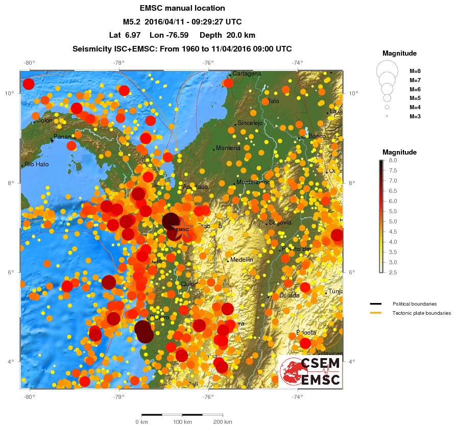 regional magnitude historical seismicity