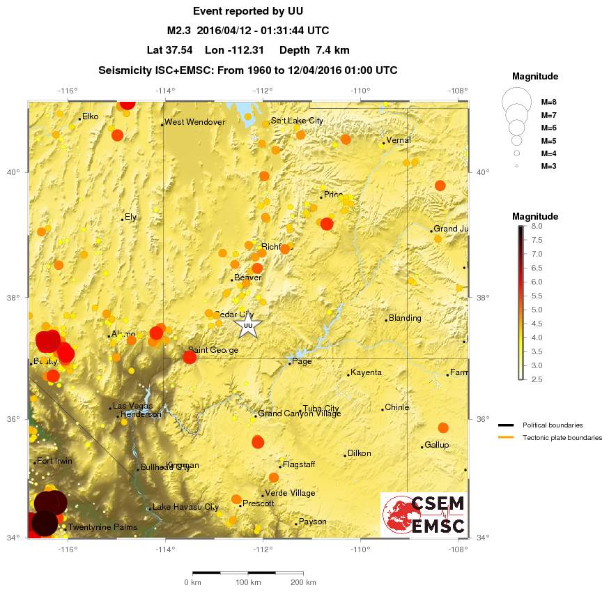 regional magnitude historical seismicity