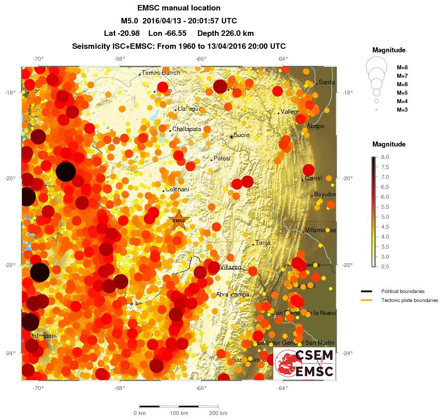 regional magnitude historical seismicity