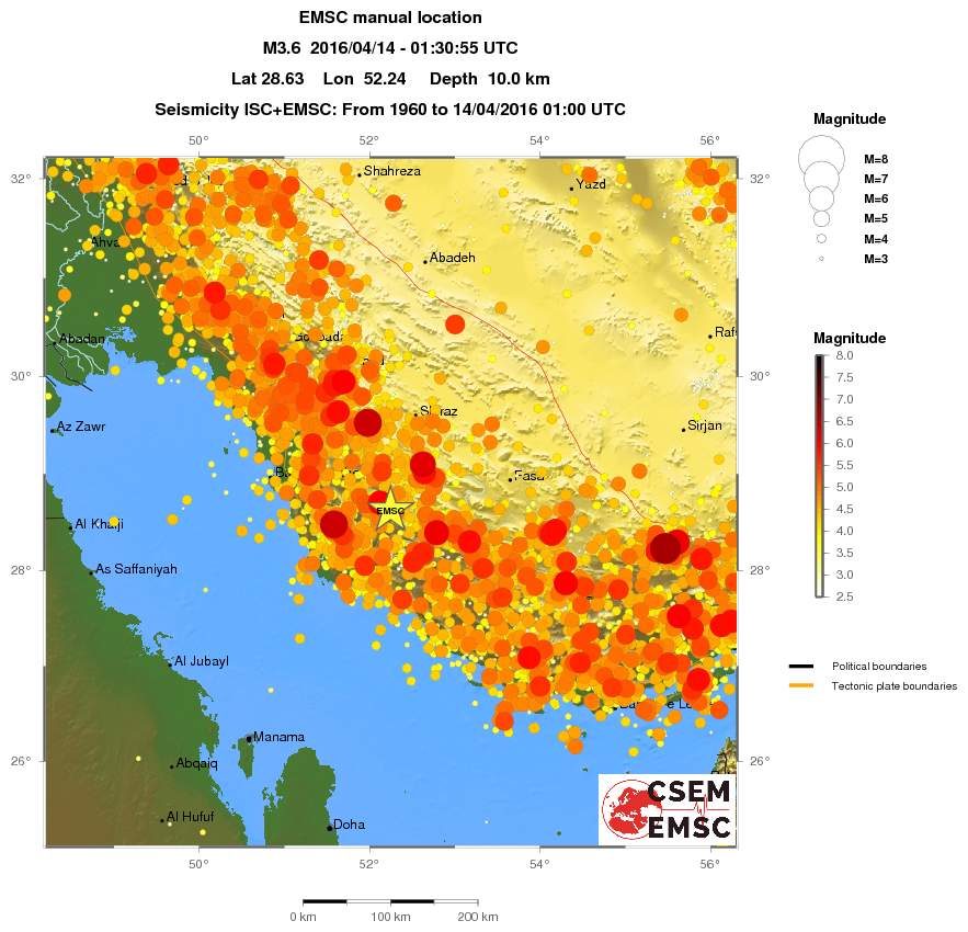 regional magnitude historical seismicity