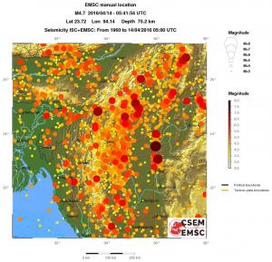 regional magnitude historical seismicity