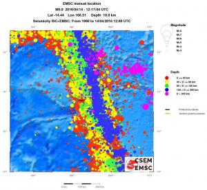 regional historical seismicity