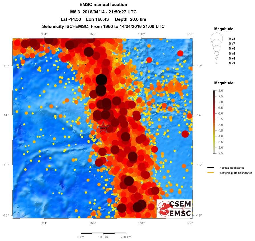 regional magnitude historical seismicity