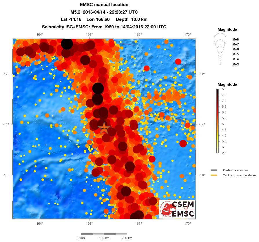 regional magnitude historical seismicity