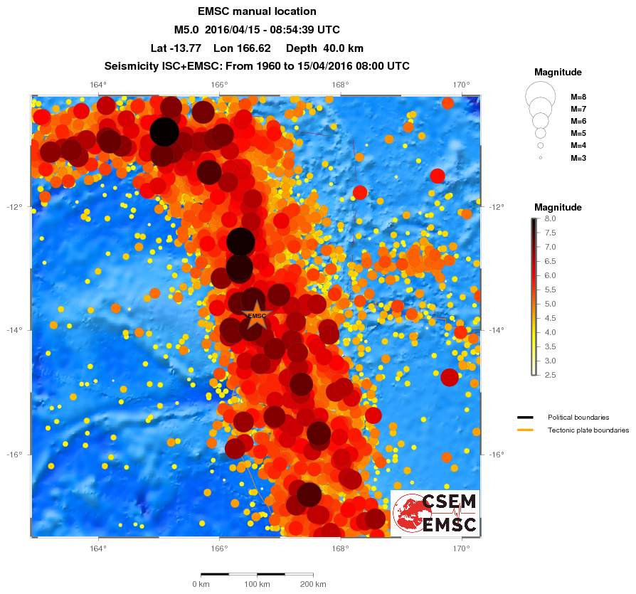 regional magnitude historical seismicity