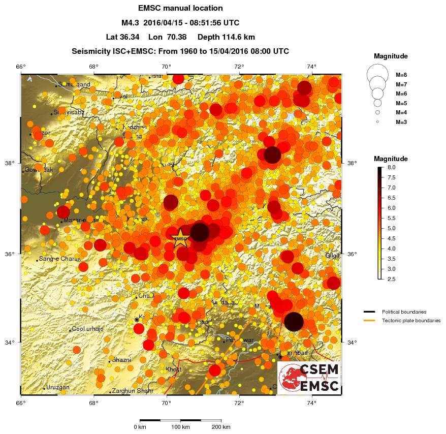 regional magnitude historical seismicity