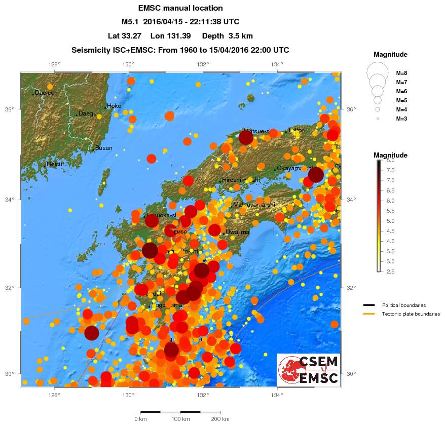regional magnitude historical seismicity