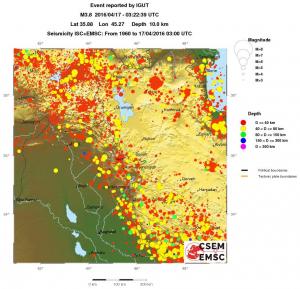 regional historical seismicity