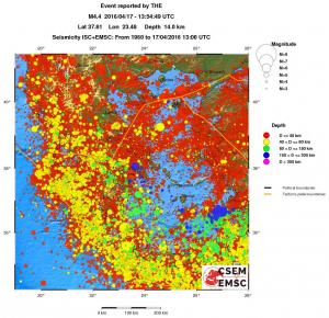 regional historical seismicity