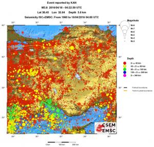 regional historical seismicity