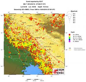 regional historical seismicity