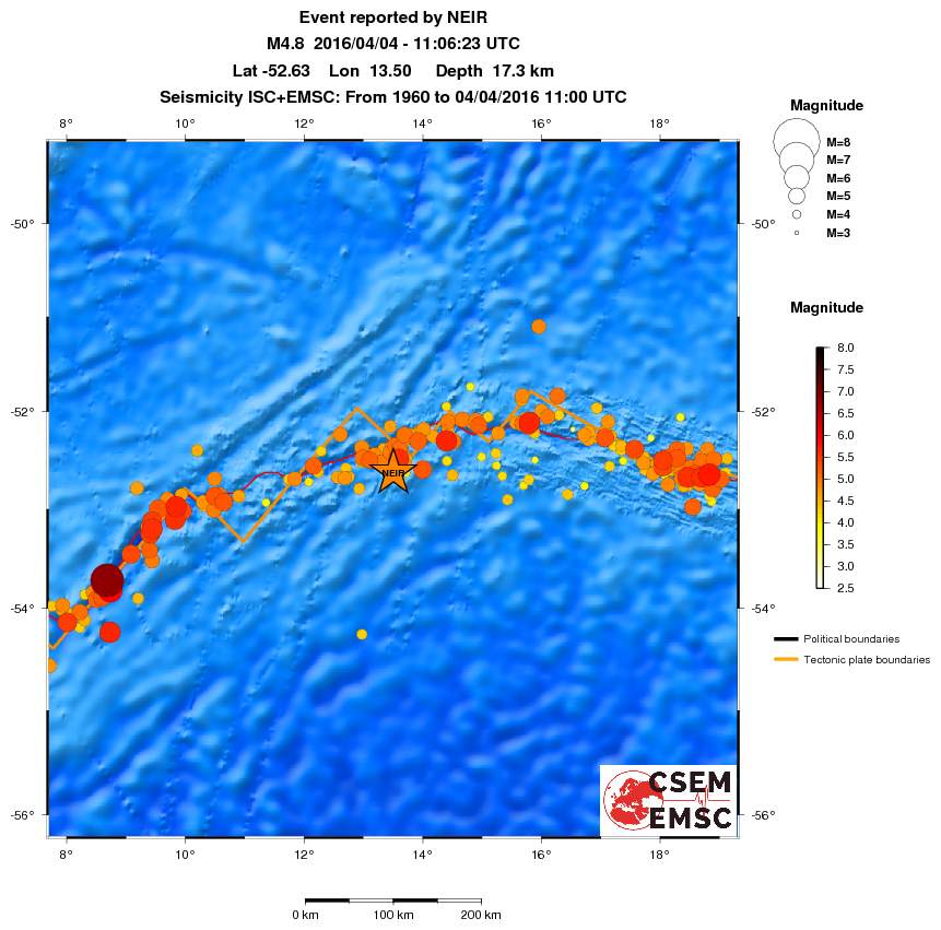 regional magnitude historical seismicity