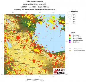 regional historical seismicity