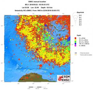 regional historical seismicity