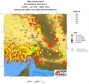 regional historical seismicity