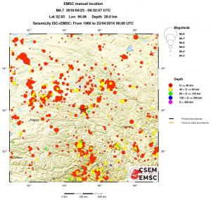 regional historical seismicity