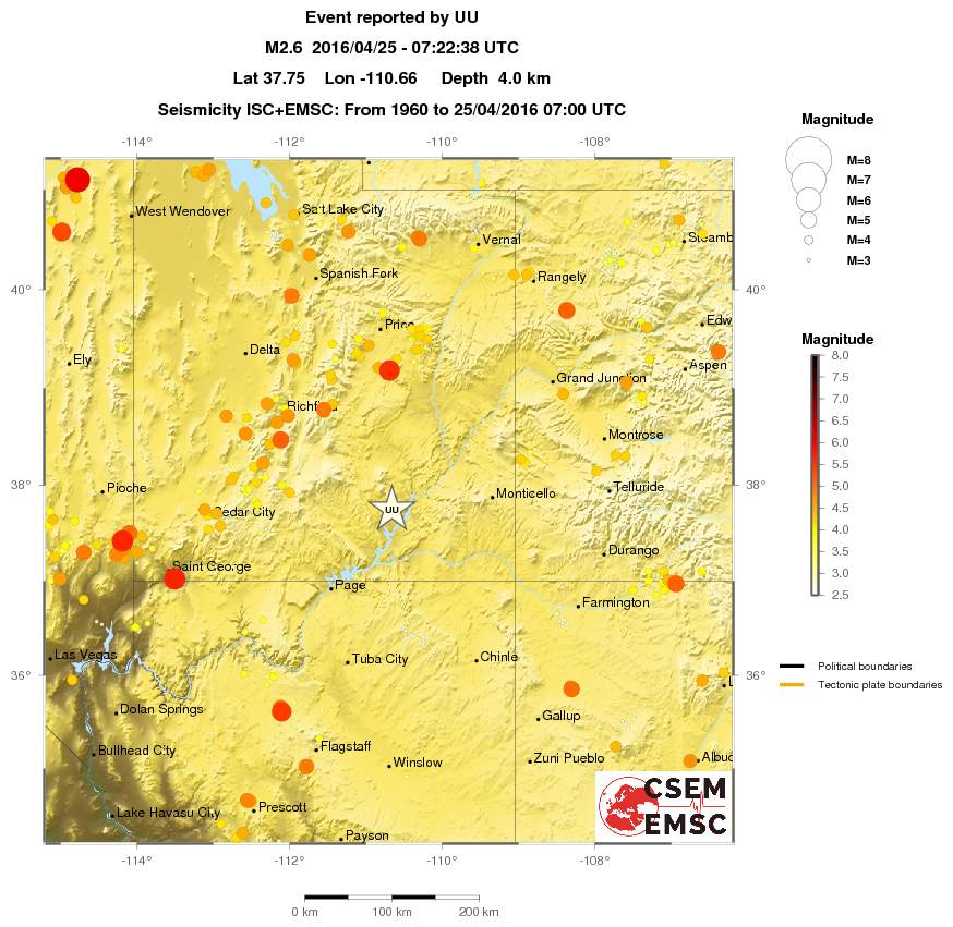 regional magnitude historical seismicity